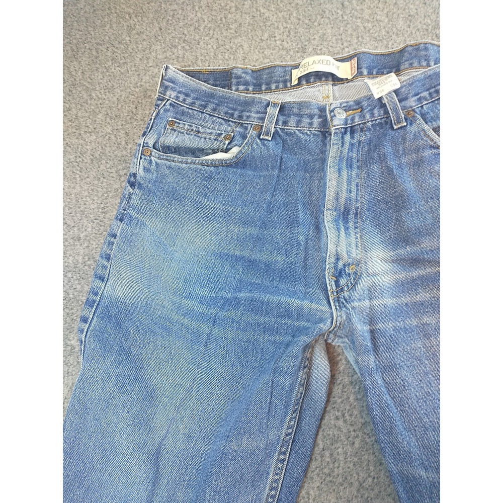 Levis 550 Relaxed Fit Blue Denim Jeans Mens 36x29 Medium Wash Tapered Leg 00550 - Picture 3 of 16